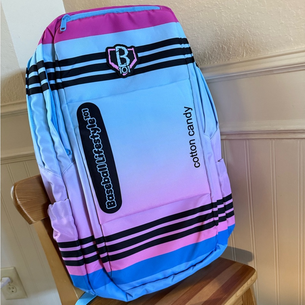 Baseball 101 Kids Backpack NWT- Cotton Candy